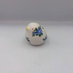 Vintage Napcoware Blue Rose Floral Bird Chick Figurine Japan Ceramic 3 Inch